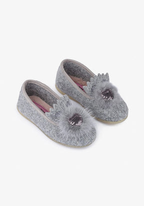 CONGUITOS Shoes Girl's Grey Glows in the Dark Home Slippers