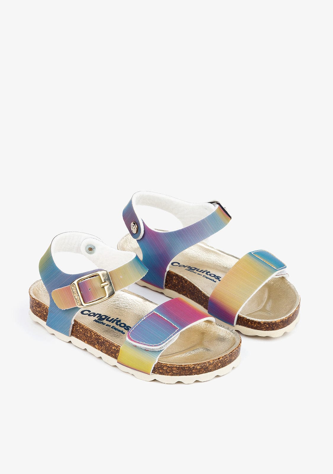 CONGUITOS Shoes Girl's Multi Iridescent Bio Sandals