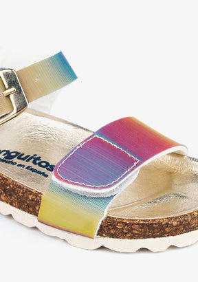 CONGUITOS Shoes Girl's Multi Iridescent Bio Sandals