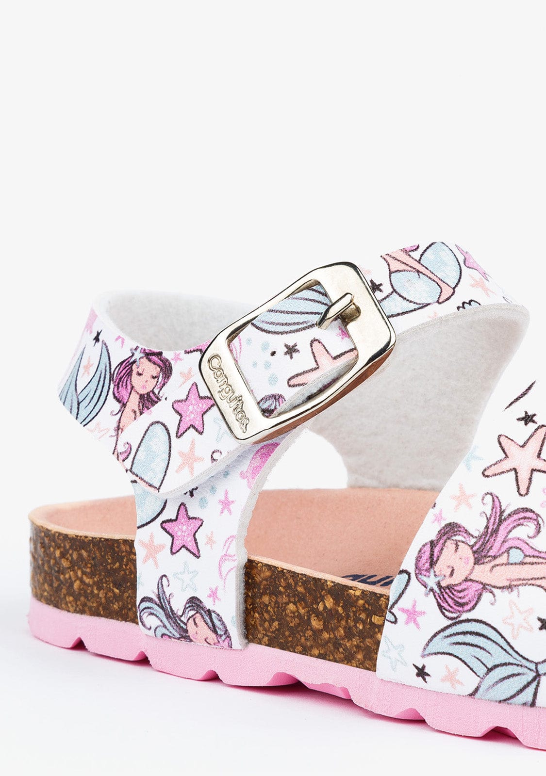 CONGUITOS Shoes Girl's Multi Mermaid Print Bio Sandals