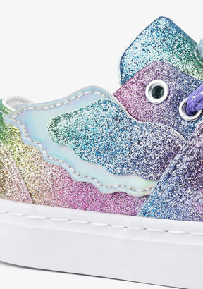 CONGUITOS Shoes Girl's Multicolor Glitter Unicorn Sneakers