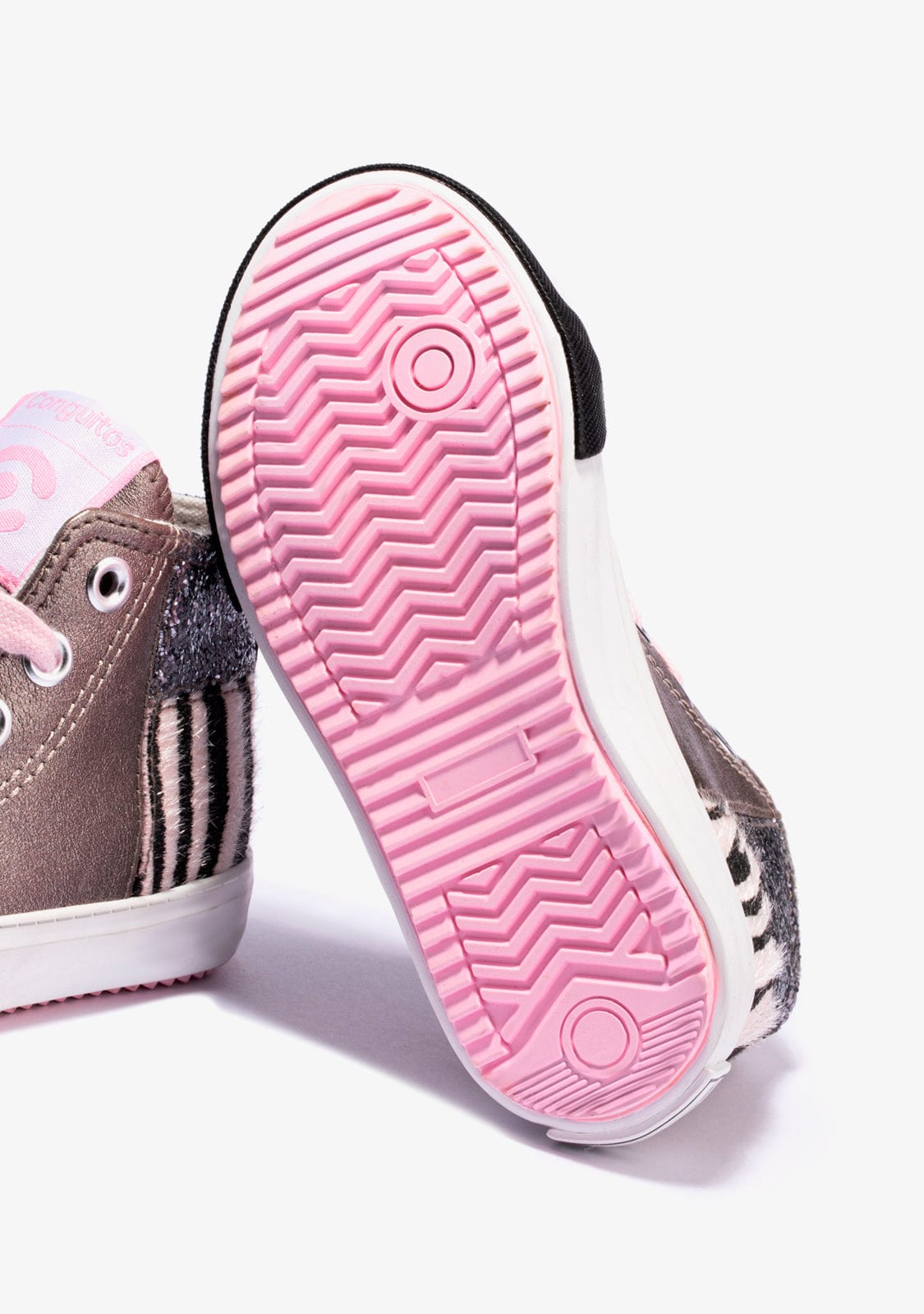 CONGUITOS Shoes Girl's Multicolour Patchwork Hi-Top Sneakers