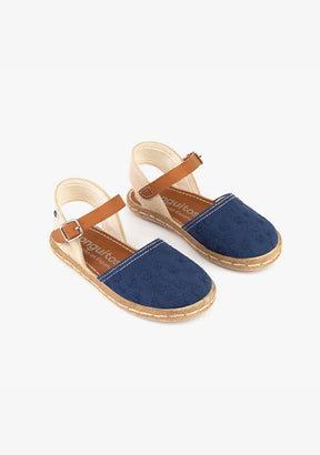 CONGUITOS Shoes Girl's Navy Embroidery Espadrilles