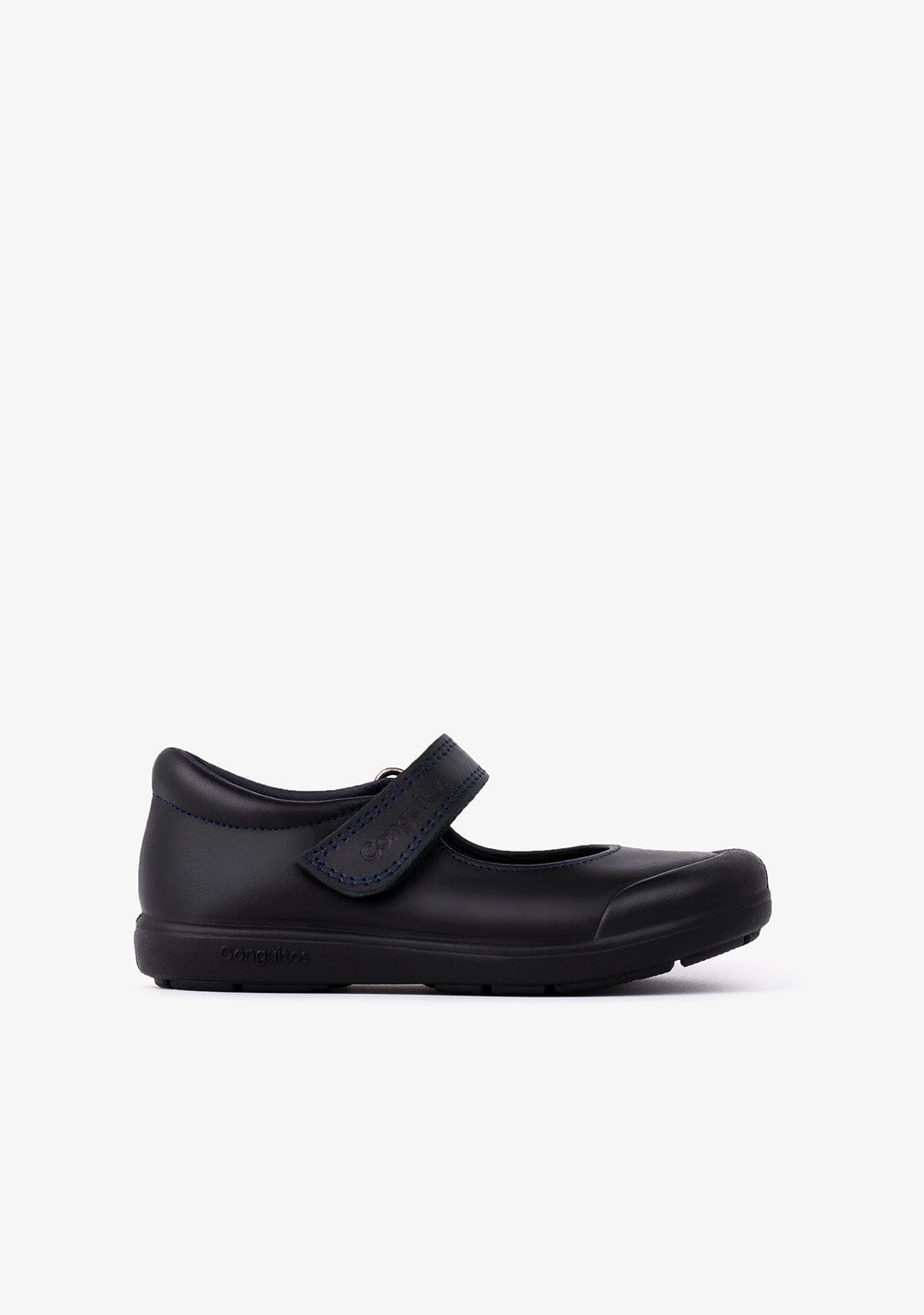 CONGUITOS Shoes Girl's Navy Washable Leather School Shoes