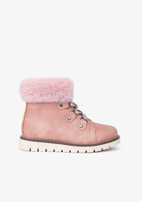 CONGUITOS Shoes Girl's Pink Ankle Boots Nobuck