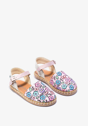CONGUITOS Shoes Girl's Pink Flowers Espadrilles