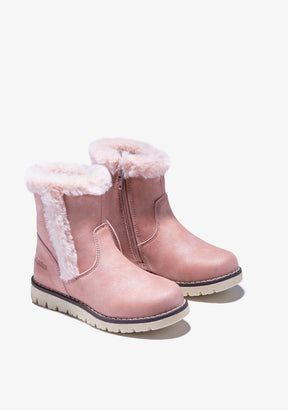 CONGUITOS Shoes Girl's Pink Fur Boots Napa