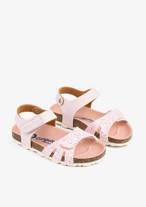 CONGUITOS Shoes Girl's Pink Glitter Bio Sandals