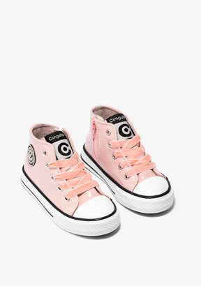 CONGUITOS Shoes Girl's Pink Hi-Top Sneakers Patent Leather