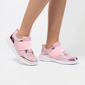 CONGUITOS Shoes Girl's Pink Sneakers with Led Lights