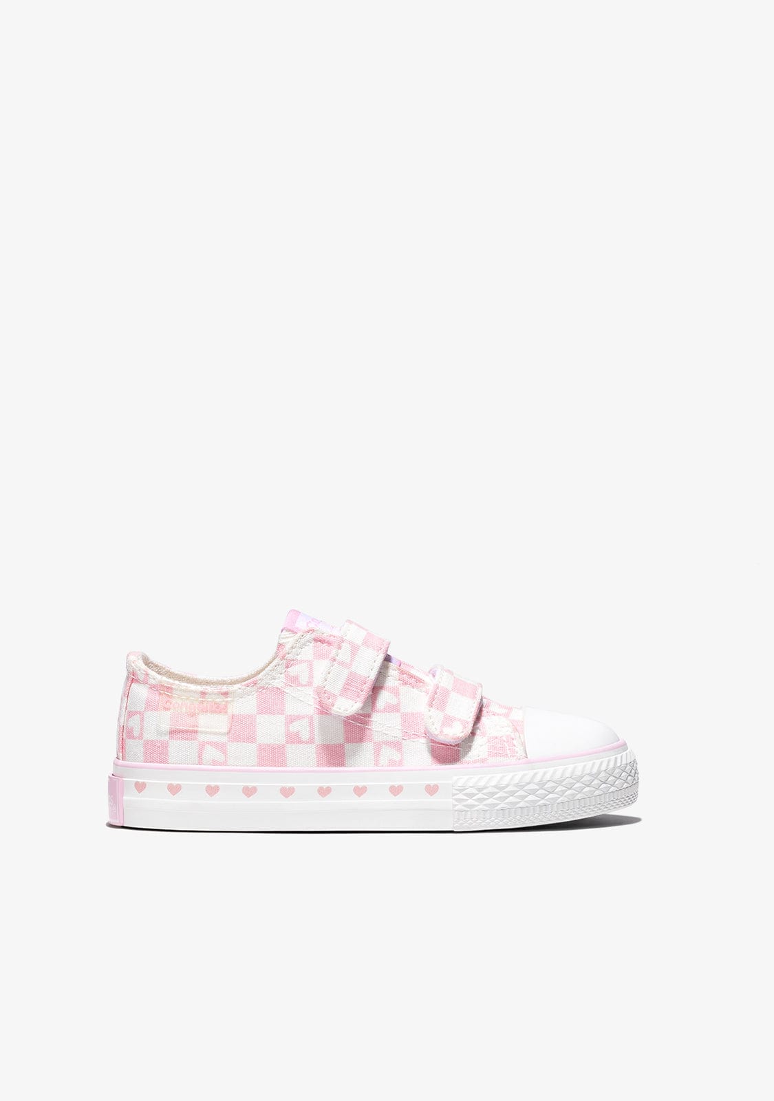 CONGUITOS Shoes Girl's Pink Squares Sneakers Canvas