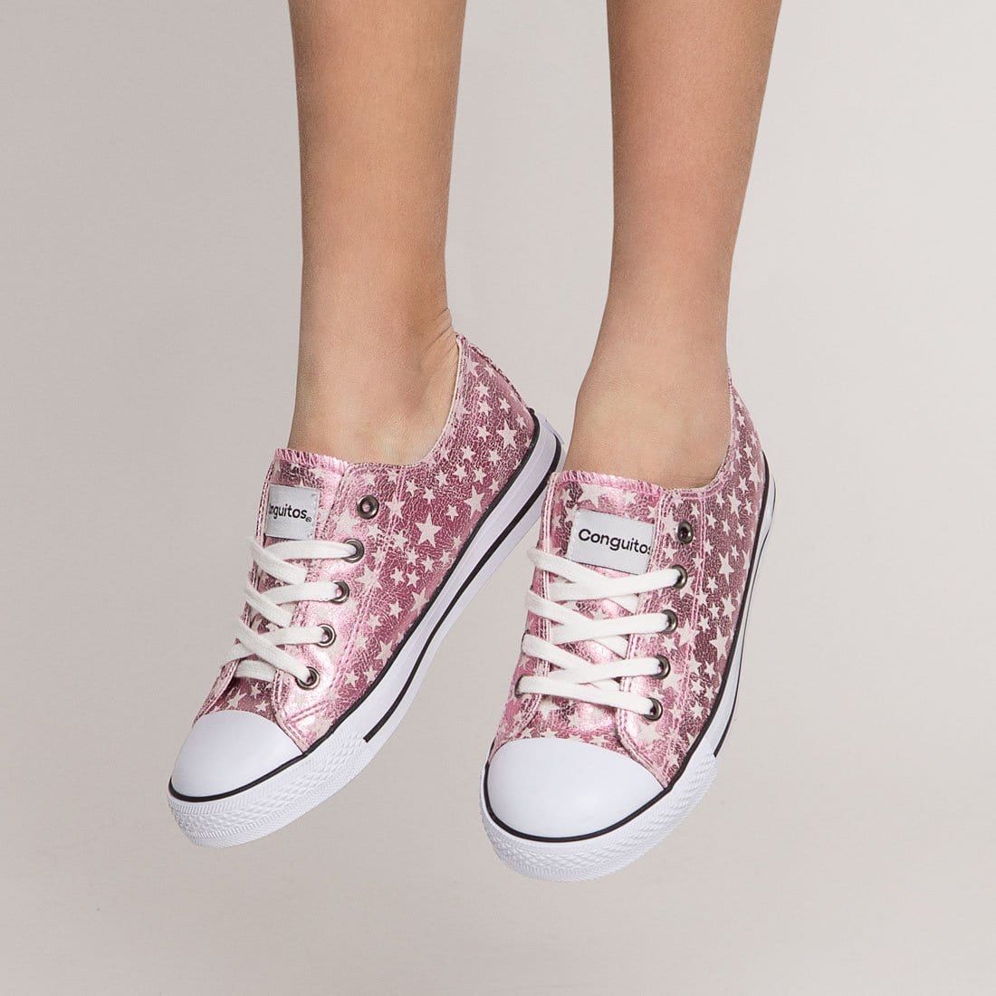 CONGUITOS Shoes Girl's Pink Star Sneakers