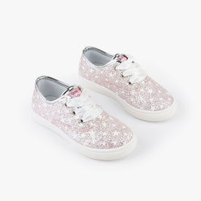 CONGUITOS Shoes Girl's Pink Stars Glitter Sneakers