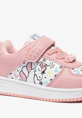 CONGUITOS Shoes Girl's Pink Unicorn Sneakers Napa
