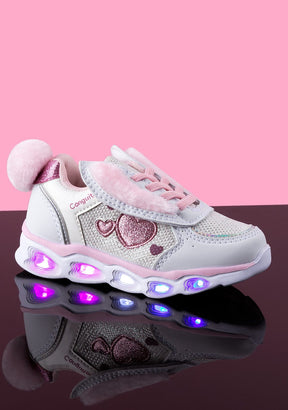 CONGUITOS Shoes Girl's Pink With Lights Bunny Sneakers