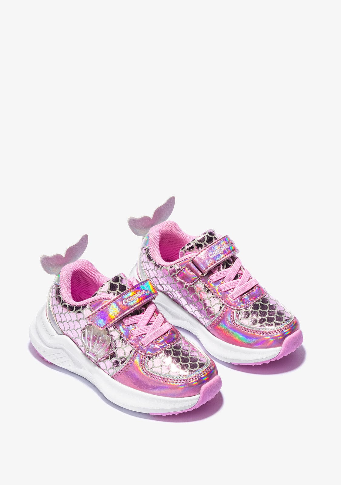 CONGUITOS Shoes Girl's Pink With Lights Mermaid Sneakers