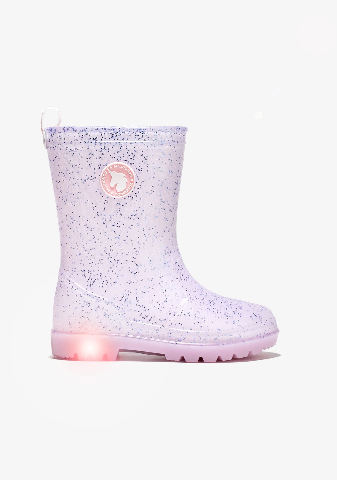 CONGUITOS Shoes Girl's Pink With Lights Rain Boots