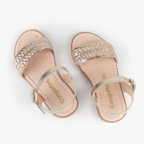 CONGUITOS Shoes Girl's Platinum and Magnesium Sandals