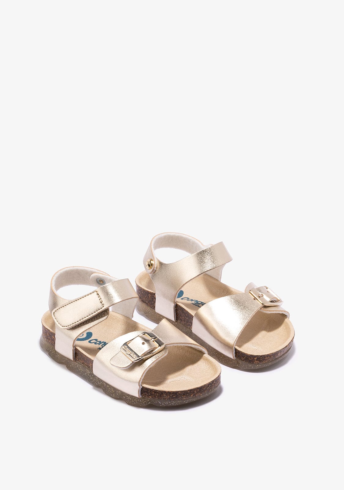 CONGUITOS Shoes Girl's Platinum Bio Sandals Metallized