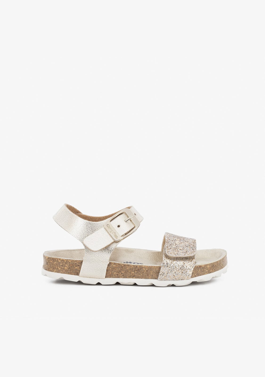 CONGUITOS Shoes Girl's Platinum Glitter Bio Sandals