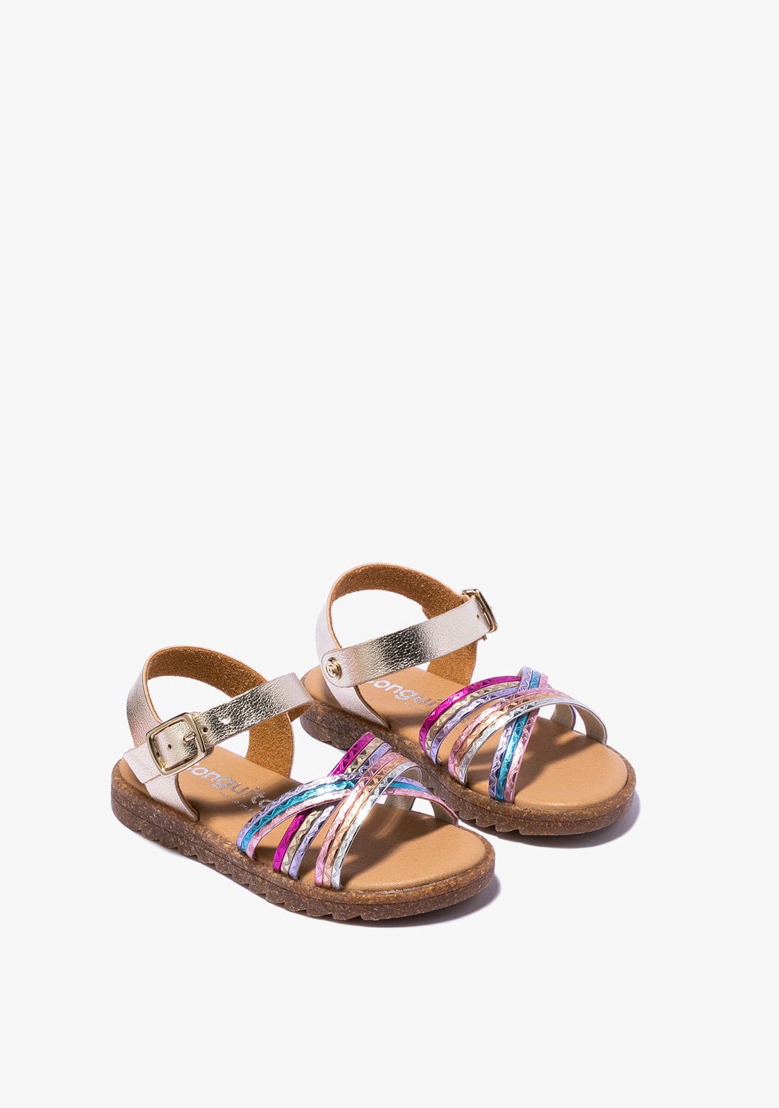 CONGUITOS Shoes Girl's Platinum Multicolour Sandals