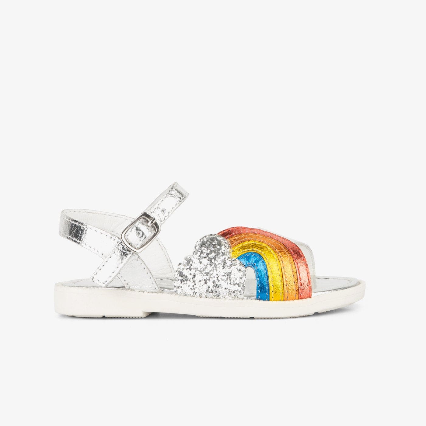 CONGUITOS Shoes Girl's Rainbow Leather Sandals