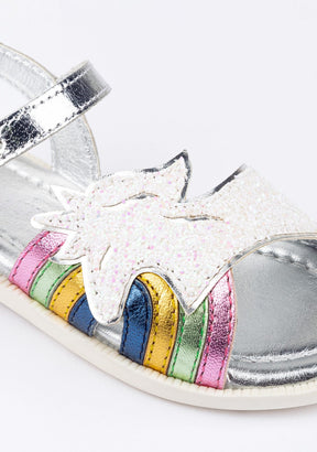 CONGUITOS Shoes Girl's Rainbow Leather Sandals