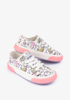 CONGUITOS Shoes Girl's Rainbow Print Sneakers