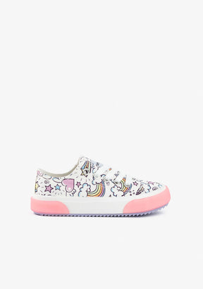 CONGUITOS Shoes Girl's Rainbow Print Sneakers