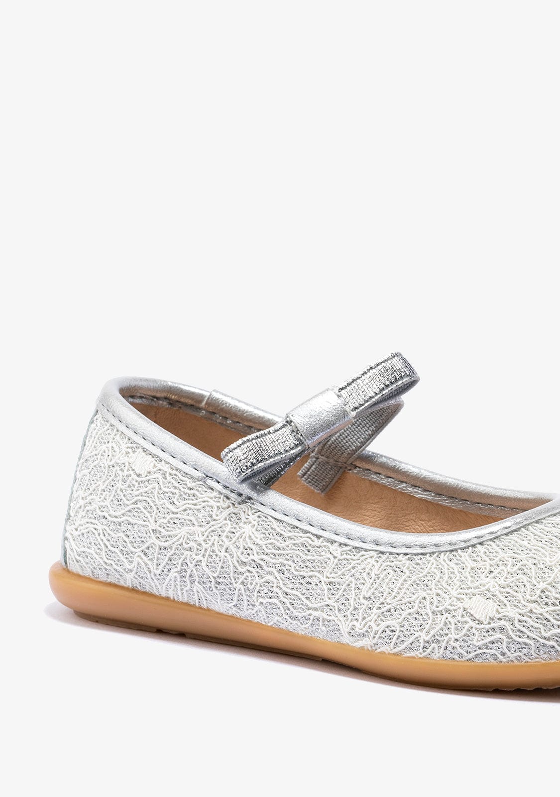 CONGUITOS Shoes Girl's Silver Ballerinas Metallized