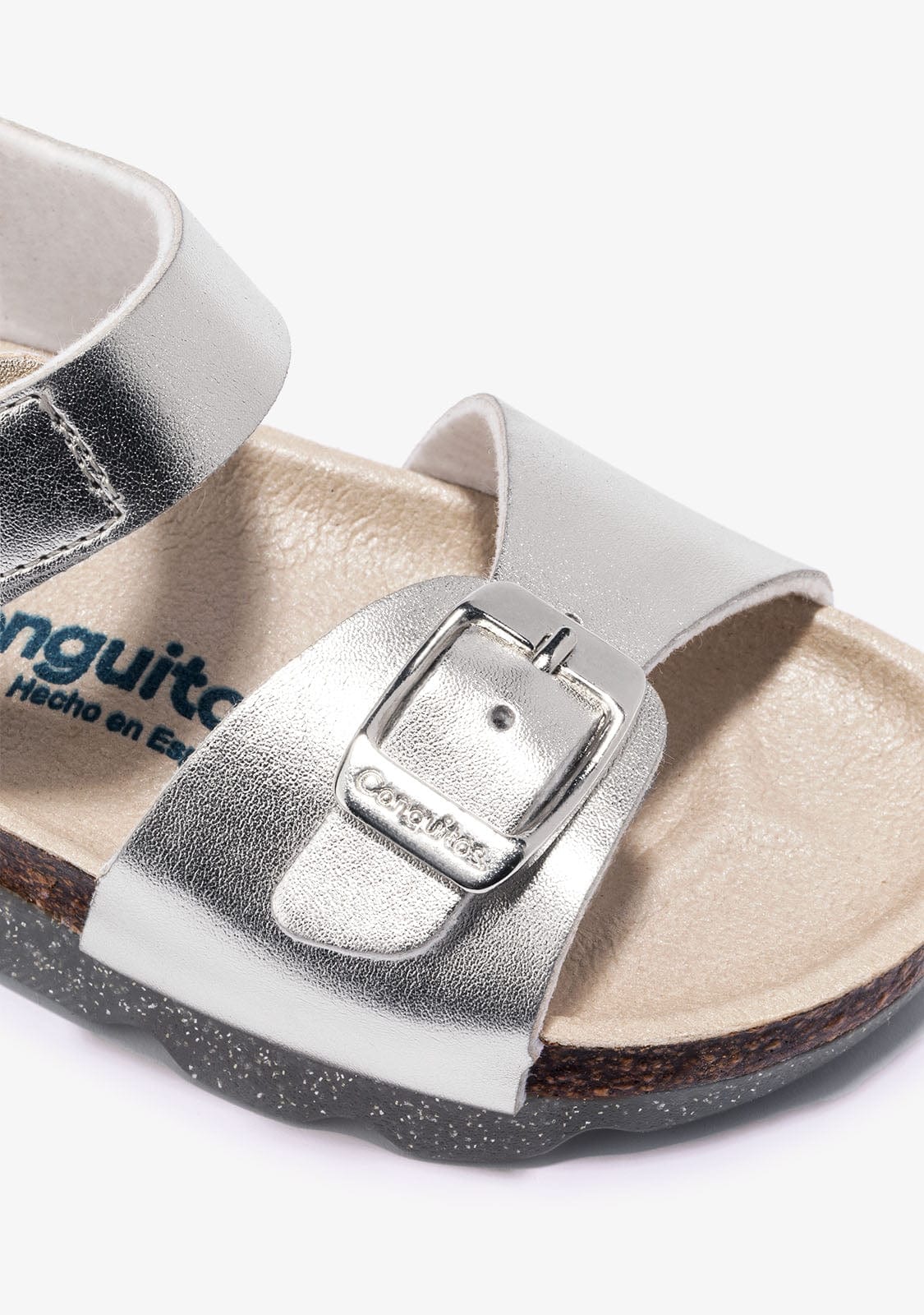 CONGUITOS Shoes Girl's Silver Bio Sandals Metallized