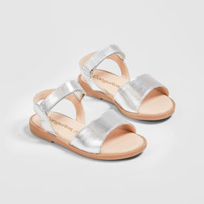 CONGUITOS Shoes Girl's Silver Leather Sandals