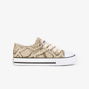 CONGUITOS Shoes Girl's "Snake" Platinum Sneakers