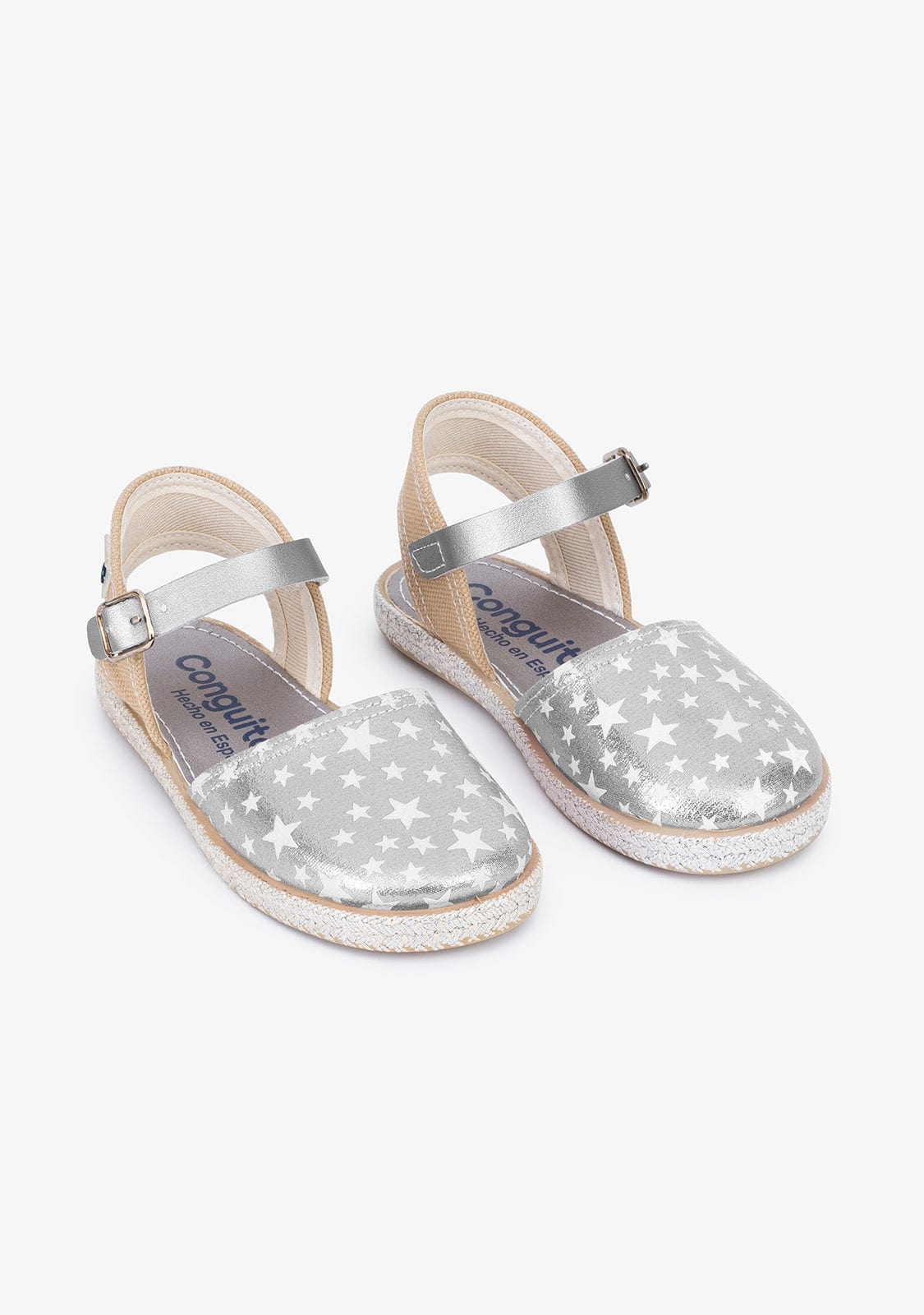 CONGUITOS Shoes Girl's Star Silver Glow Espadrilles