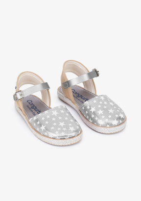 CONGUITOS Shoes Girl's Star Silver Glow Espadrilles
