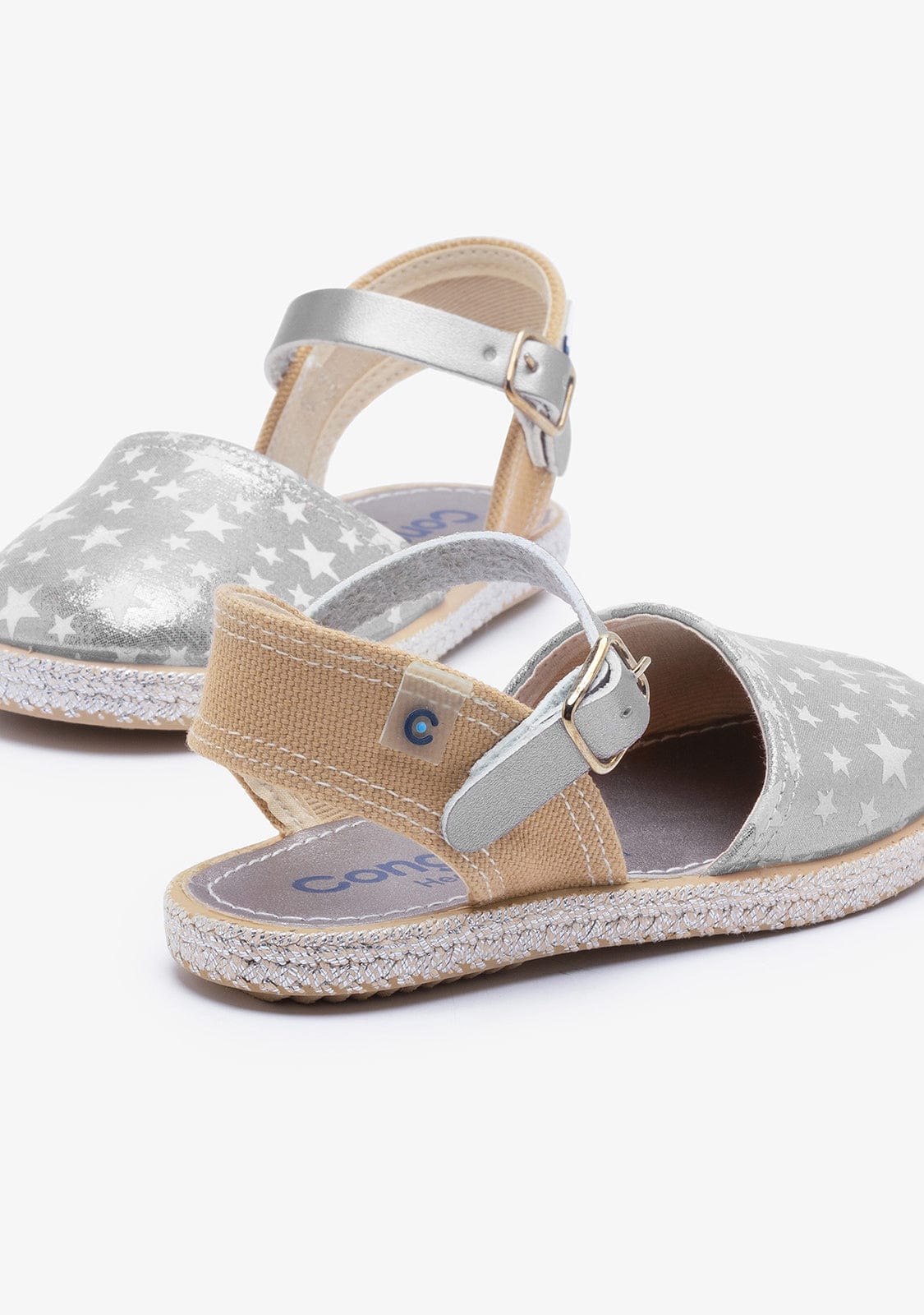 CONGUITOS Shoes Girl's Star Silver Glow Espadrilles