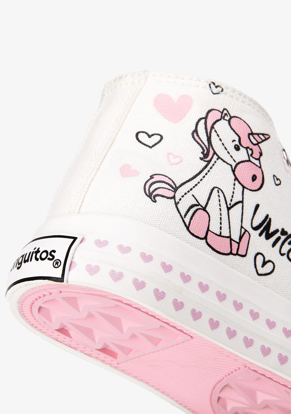 CONGUITOS Shoes Girl's Unicorn Print Hi-Top Sneakers