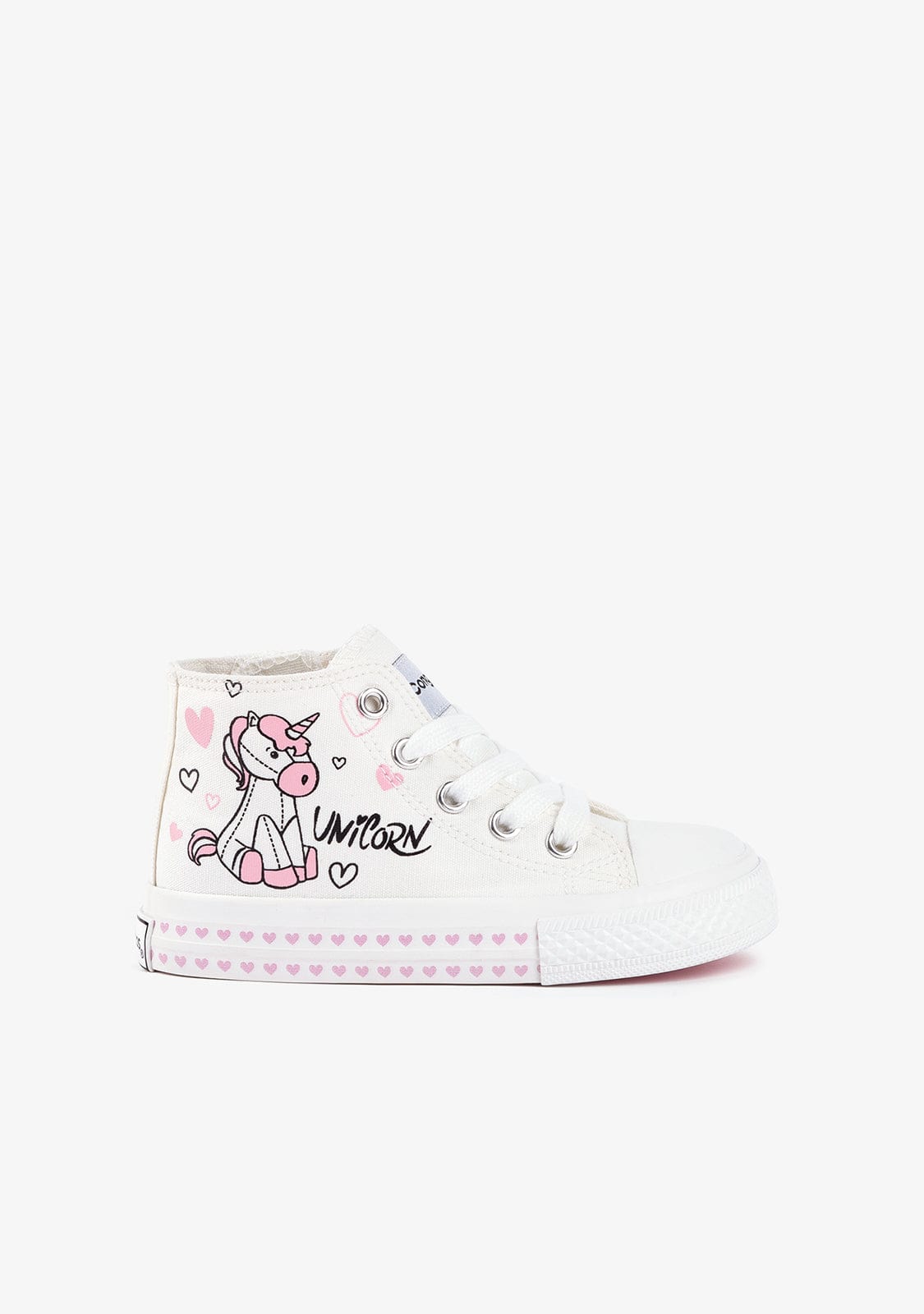 CONGUITOS Shoes Girl's Unicorn Print Hi-Top Sneakers