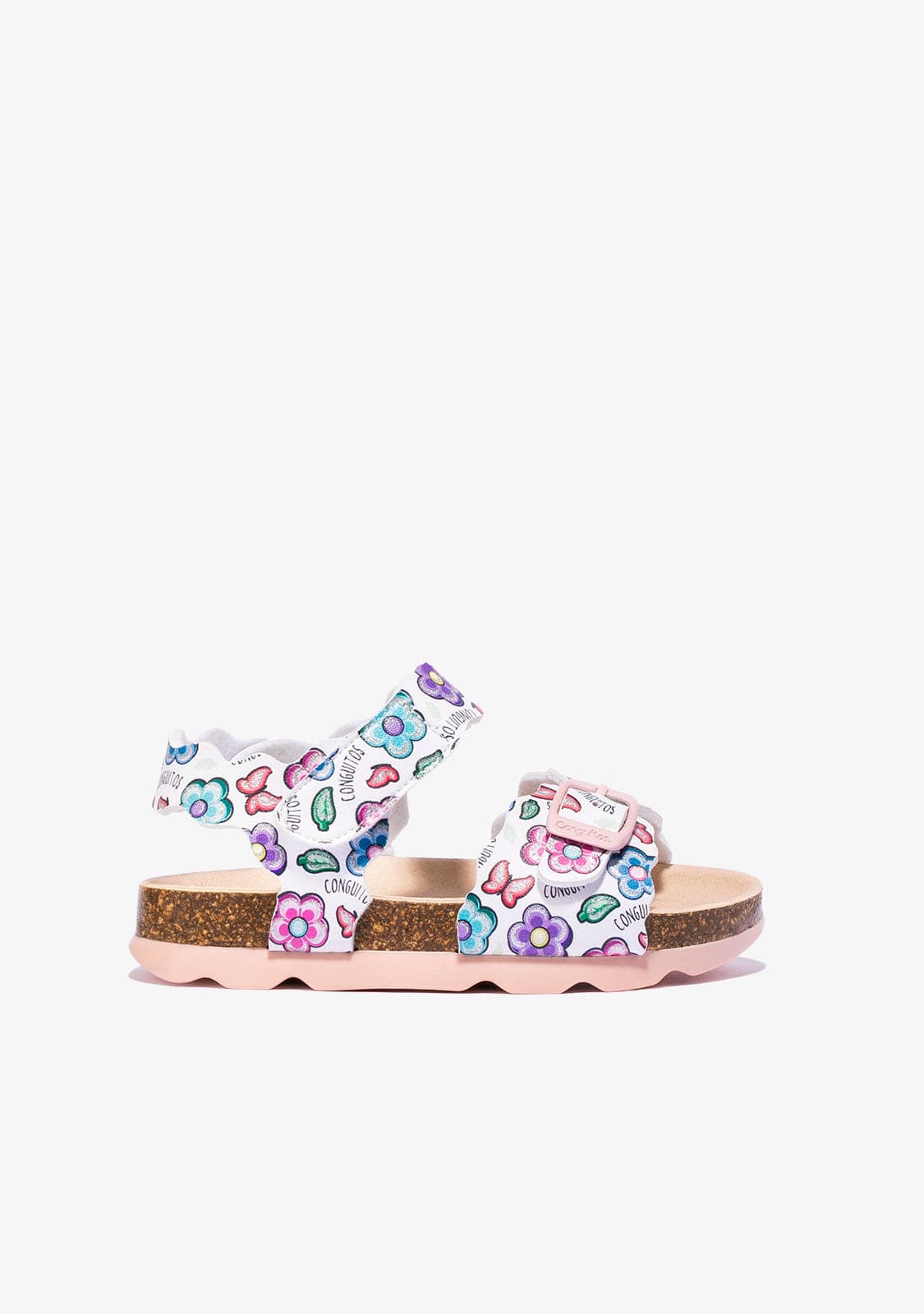 CONGUITOS Shoes Girl's White Bio Flowers Sandals