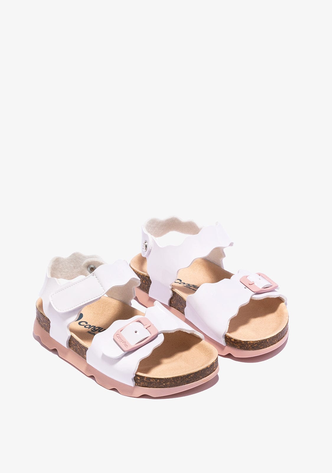CONGUITOS Shoes Girl's White Bio Sandals Patent Leather