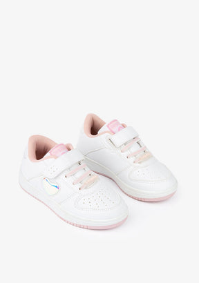 CONGUITOS Shoes Girl's White Heart With Lights Sneakers