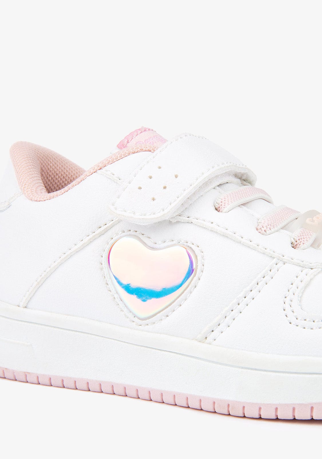 CONGUITOS Shoes Girl's White Heart With Lights Sneakers
