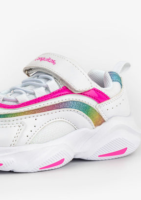 CONGUITOS Shoes Girl's White Multicolor Sneakers