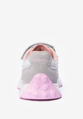 CONGUITOS Shoes Girl's White Pink Heart Sneakers