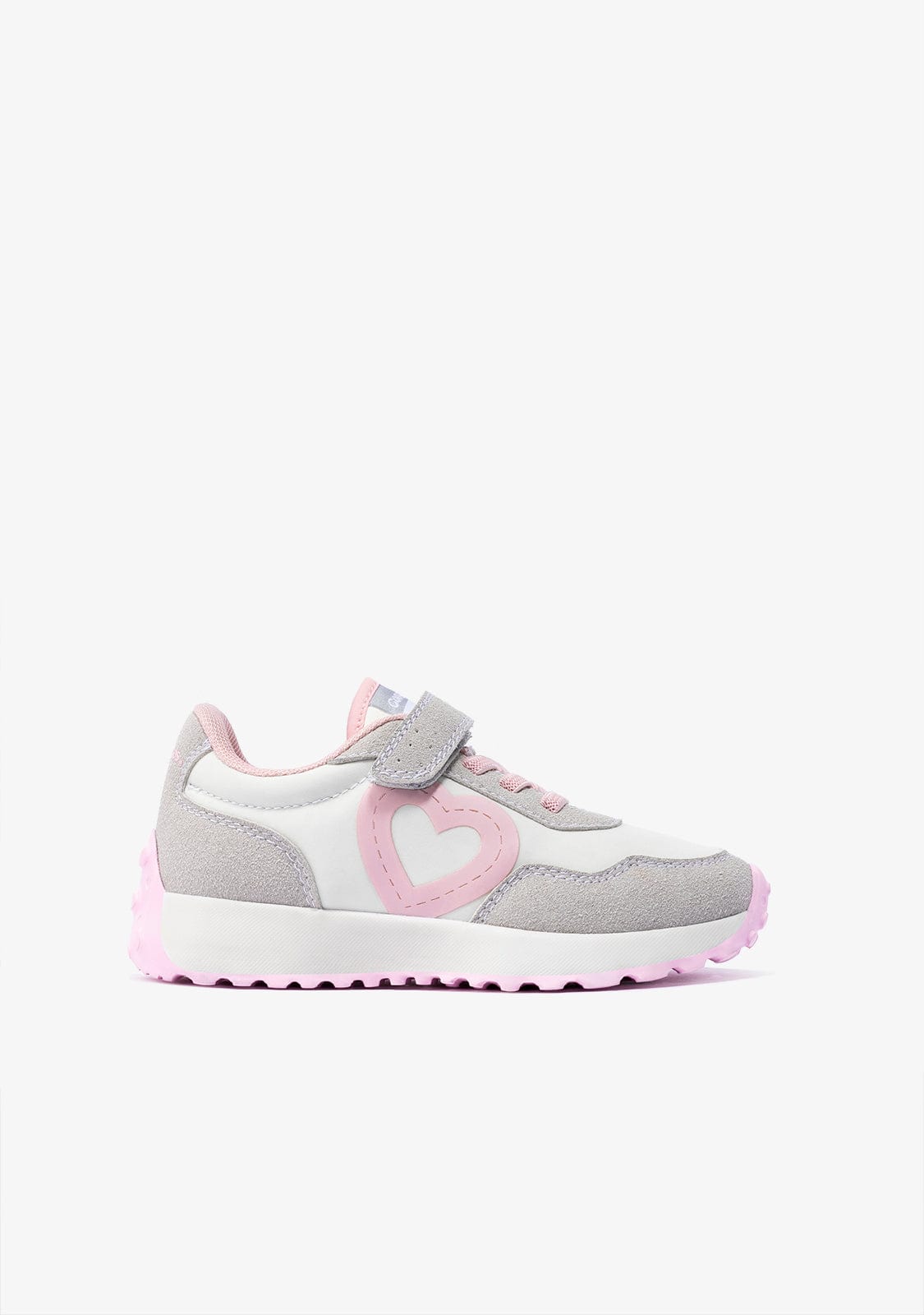 CONGUITOS Shoes Girl's White Pink Heart Sneakers