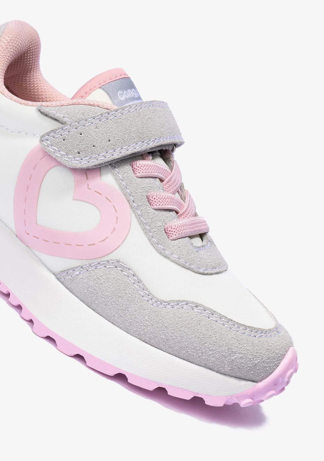 CONGUITOS Shoes Girl's White Pink Heart Sneakers