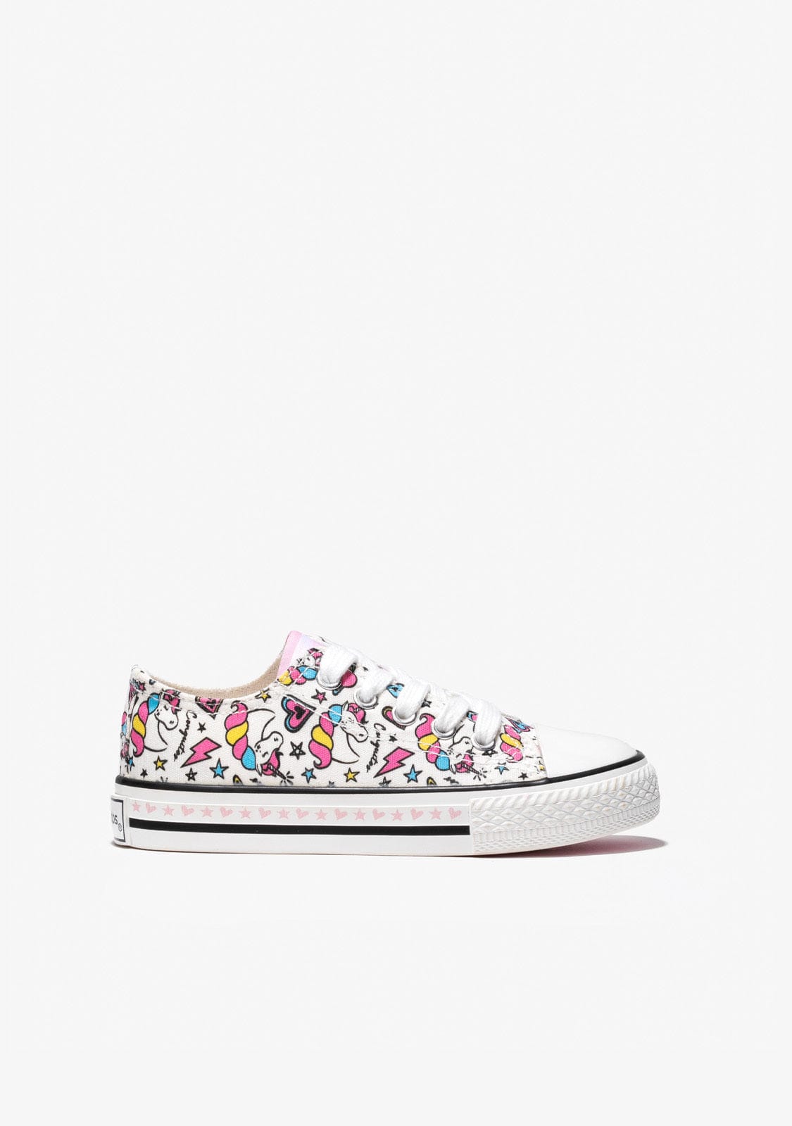 CONGUITOS Shoes Girl's White Unicorn Sneakers Canvas