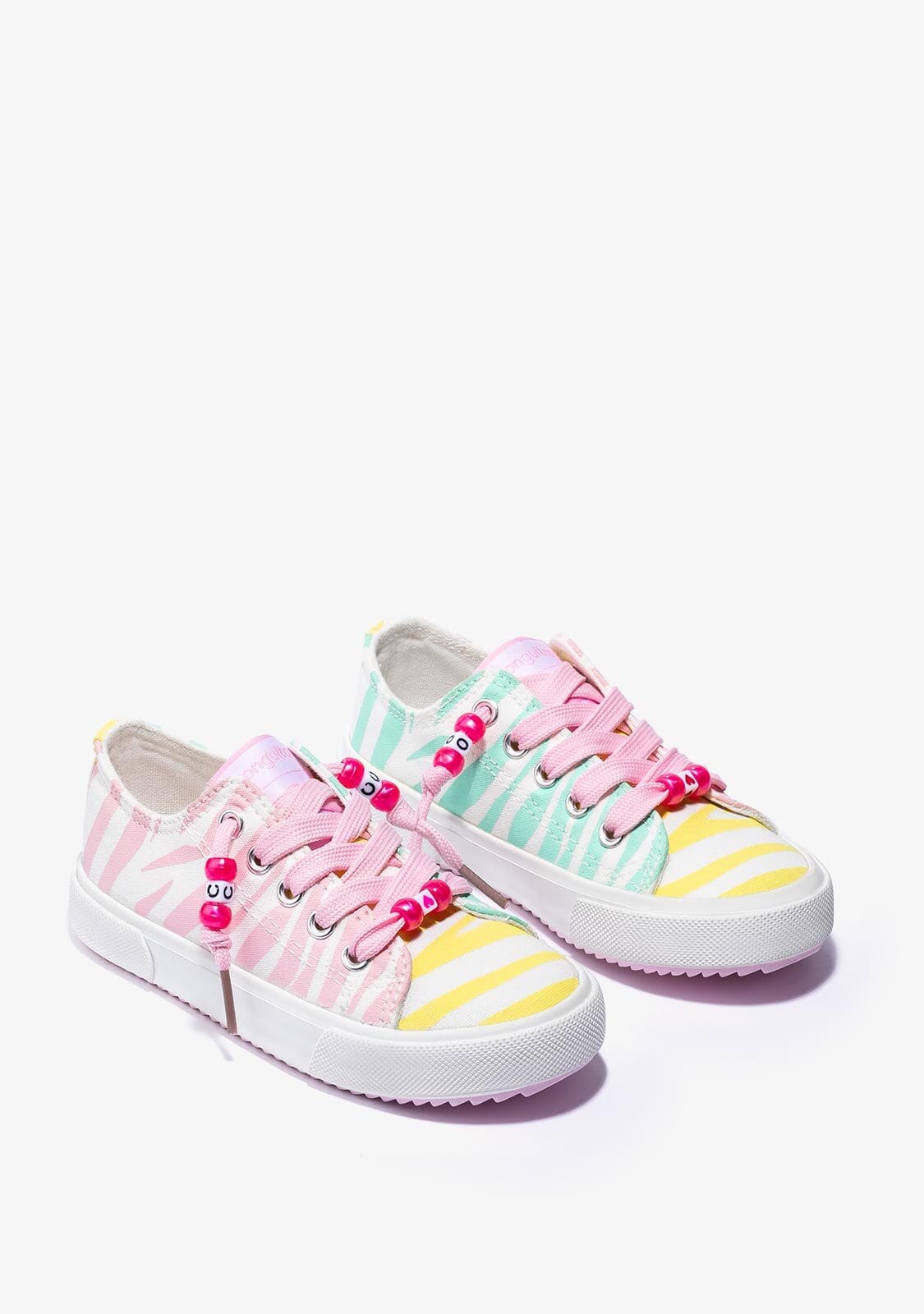 CONGUITOS Shoes Girl's Zebra Pink Sneakers Canvas
