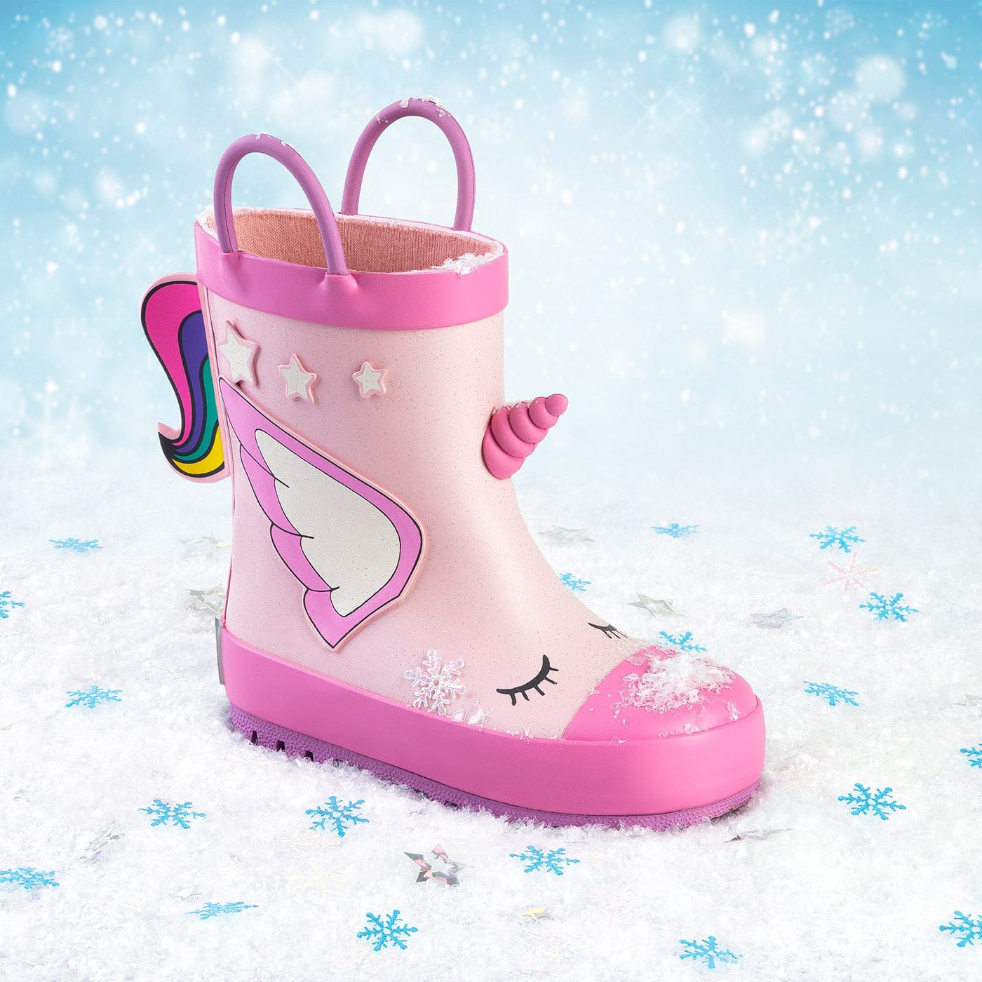 Pink Unicorn Botas Para Agua De Niña Rubber Boots Botas Agua