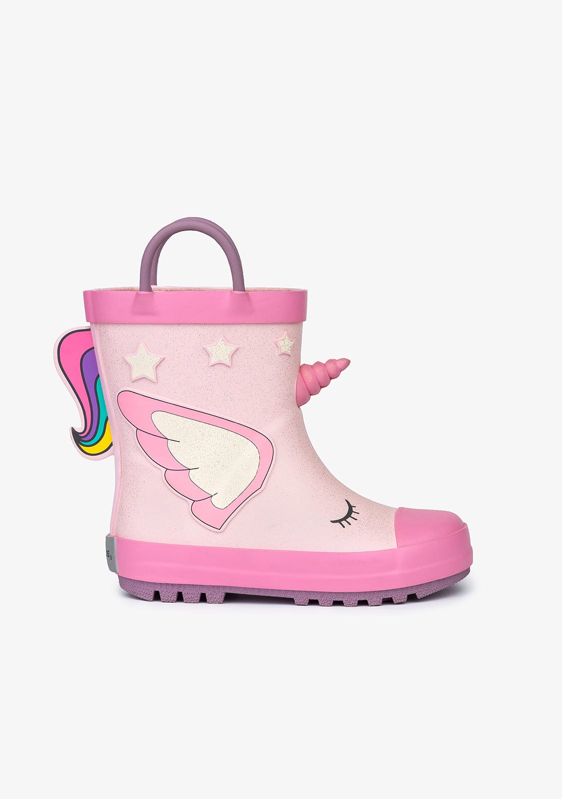 CONGUITOS Shoes Light Pink Unicorn Rain Boots Rubber